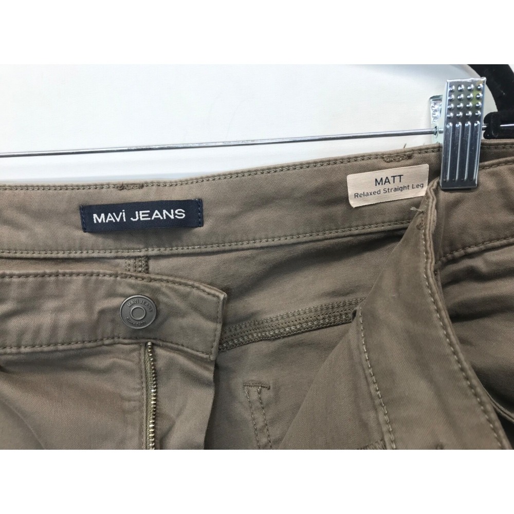 Mavi Jeans Men's 44 X 32 Matt Relaxed Straight Leg Brown Tan Denim Pants - Picture 3 of 7